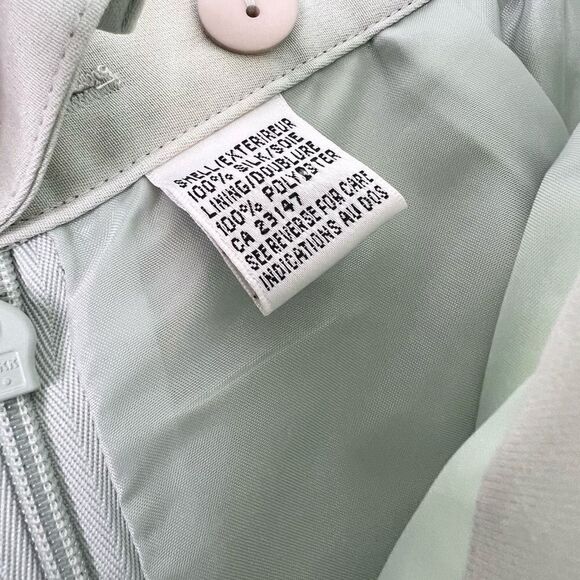 Talbots Skirt Suit Womens 8 Jacket Blazer Blue Pure Silk Career - Picture 11 of 16